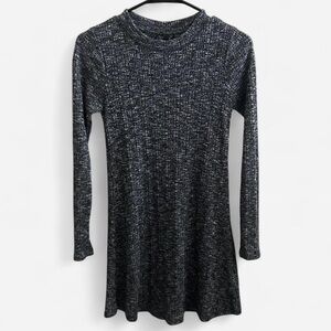 Topshop Charcoal Grey Long Sleeve Dress
